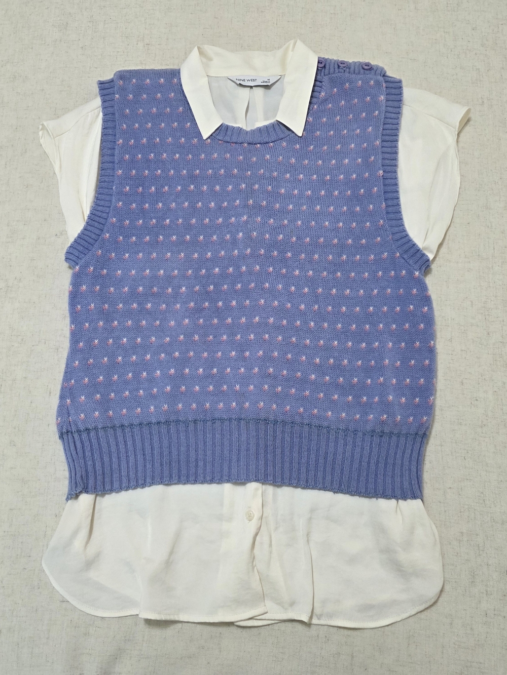 Vintage Sleeveless Lavender Knit Vest Top